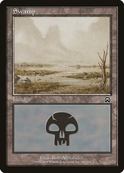 Swamp 340 (MMQ) #340 Land (Moderately Played) Mercadian Masques Magic: The Gathering: 1999