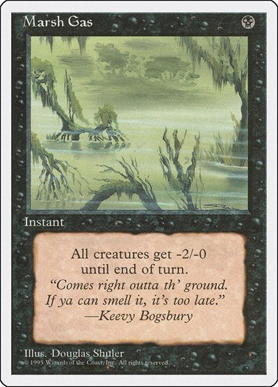 Marsh Gas (4ED) #146 Common (Heavily Played) Fourth Edition Magic: 1995