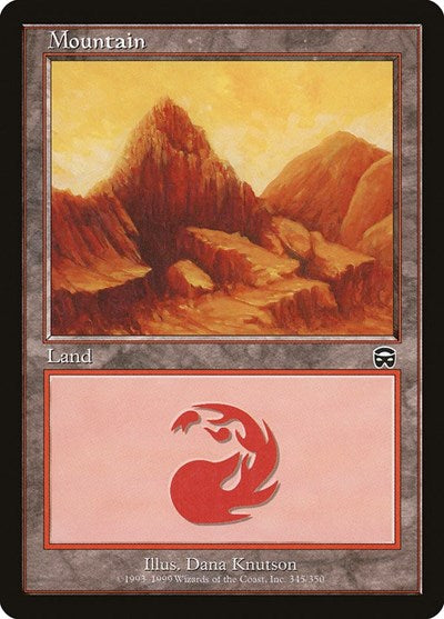 Mountain 345 (MMQ) #345 Land (Heavily Played) Mercadian Masques Magic: The Gathering: 1999