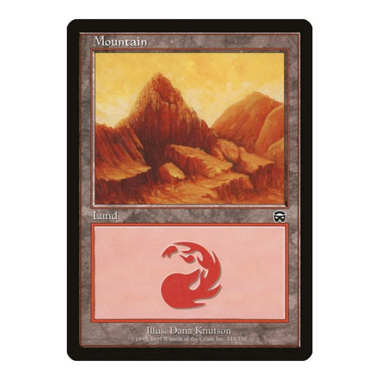 Mountain (345) (MMQ) #345 Land Mercadian Masques Magic: The Gathering: 1999