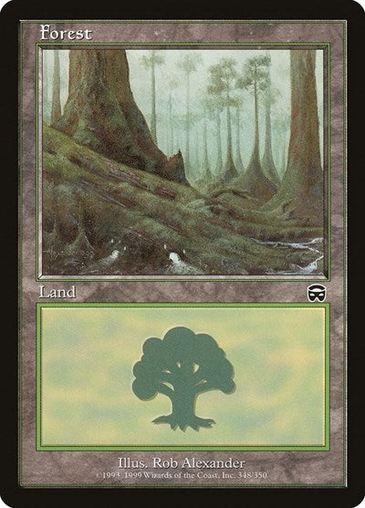 Forest 348 (MMQ) #348 Land (Lightly Played) Mercadian Masques Magic: 1999