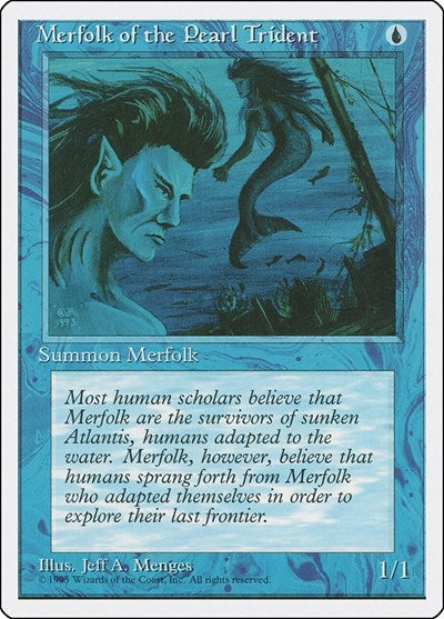 Merfolk of the Pearl Trident (4ED) #86 Common (Moderately Played) Fourth Edition Magic: The Gathering: 1995