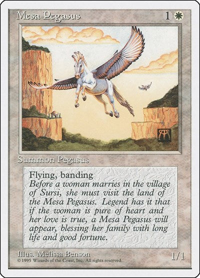 Mesa Pegasus (4ED) #35 Common (Heavily Played) Fourth Edition Magic: 1995