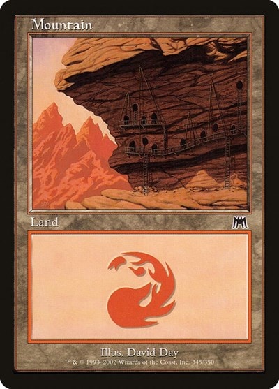 Mountain 345 (ONS) #345 Land (Heavily Played) Onslaught Magic: The Gathering: 2002