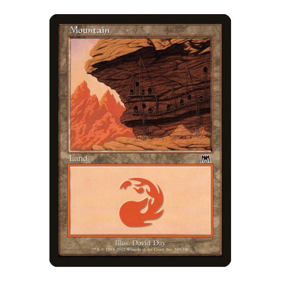 Mountain (345) (ONS) #345 Land (Heavily Played) Onslaught Magic: The Gathering: 2002