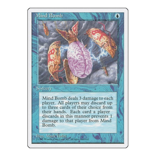 Mind Bomb (4ED) #87 Uncommon (Moderately Played) Fourth Edition Magic: The Gathering: 1995