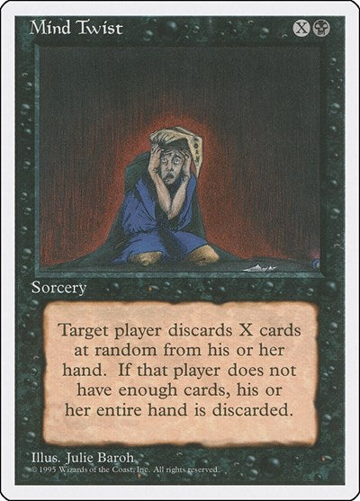Mind Twist (4ED) #147 Rare (Moderately Played) Fourth Edition Magic: The Gathering: 1995