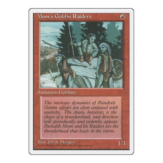 Mons's Goblin Raiders (4ED) #213 Common Fourth Edition Magic: The Gathering: 1995