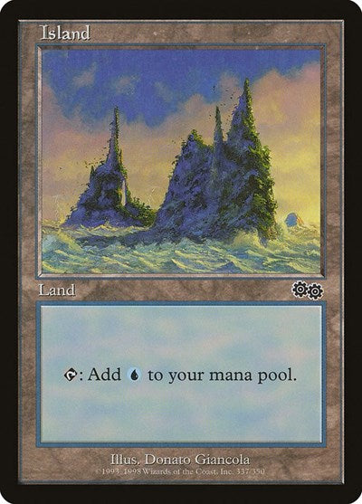 Island 337 (USG) #337 Land (Lightly Played) Urza's Saga Magic: The Gathering: 1998