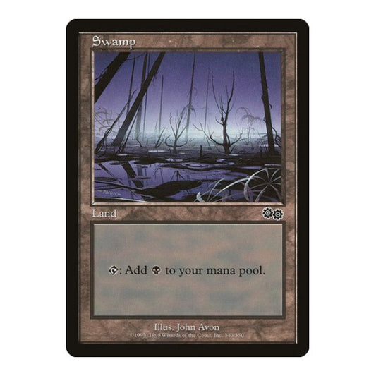 Swamp (340) (USG) #340 Land (Moderately Played) Urza's Saga Magic: The Gathering: 1998