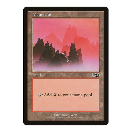 Mountain (345) (USG) #345 Land (Lightly Played) Urza's Saga Magic: The Gathering: 1998