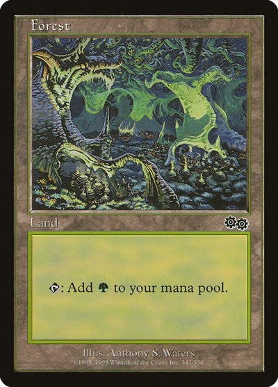 Forest 347 (USG) #347 Land Urza's Saga Magic: The Gathering: 1998
