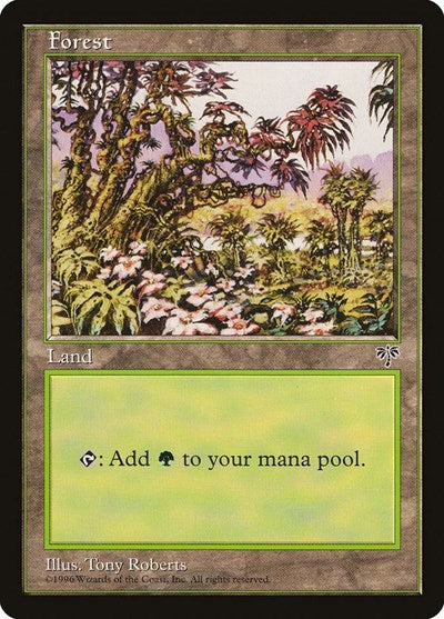 Forest Red Tree Leaves (MIR) #350 Land (Heavily Played) Mirage Magic: The Gathering: 1996