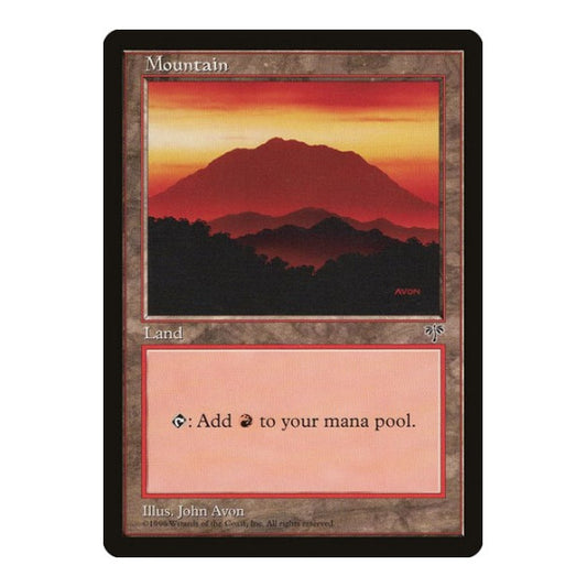 Mountain (Red) (MIR) #346 Land (Lightly Played) Mirage Magic: The Gathering: 1996