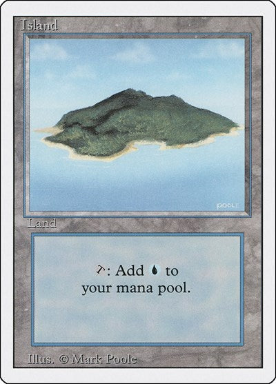 Island B (3ED) #296 Land Revised Edition Magic: The Gathering: 1994