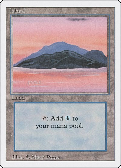 Island C (3ED) #297 Land (Heavily Played) Revised Edition Magic: 1994