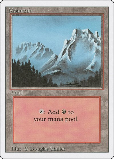 Mountain B (3ED) #302 Land (Heavily Played) Revised Edition Magic: The Gathering: 1994