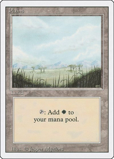 1994 Magic: Revised Edition (3ED) - Plains B (#293, Land) (Heavily Played)