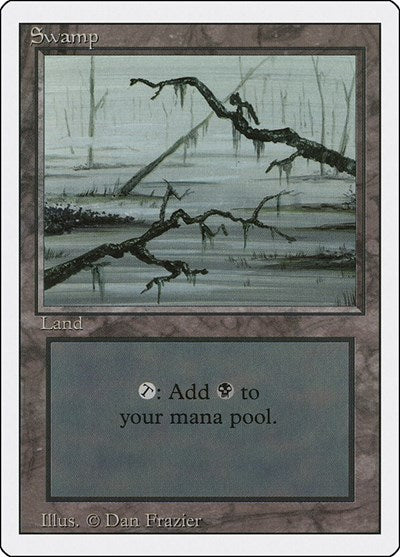Swamp C (3ED) #300 Land (Heavily Played) Revised Edition Magic: 1994