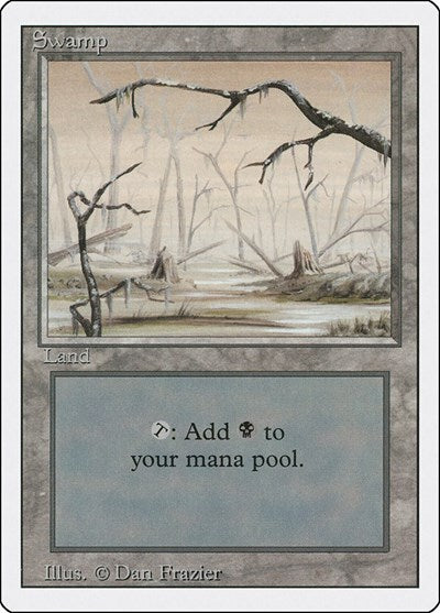 Swamp B (3ED) #299 Land (Heavily Played) Revised Edition Magic: The Gathering: 1994