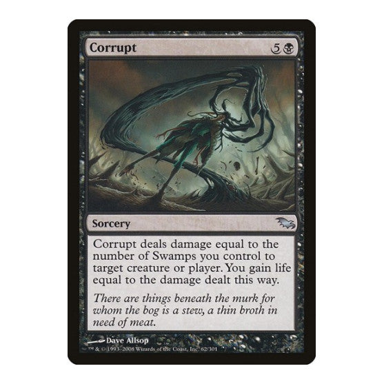 Corrupt (SHM) #62 Uncommon (Lightly Played) Shadowmoor Magic: The Gathering: 2008