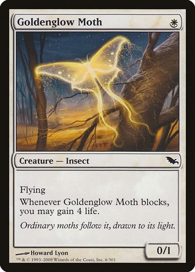 Goldenglow Moth (SHM) #6 Common (Moderately Played) Shadowmoor Magic: The Gathering: 2008