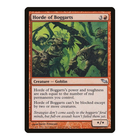 Horde of Boggarts (SHM) #94 Uncommon (Moderately Played) Shadowmoor Magic: The Gathering: 2008