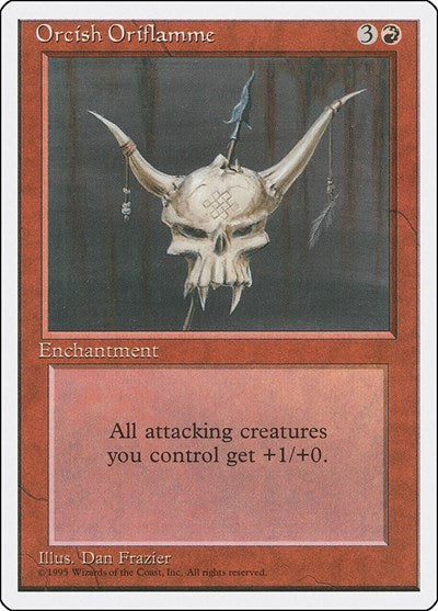 Orcish Oriflamme (4ED) #215 Uncommon (Heavily Played) Fourth Edition Magic: The Gathering: 1995