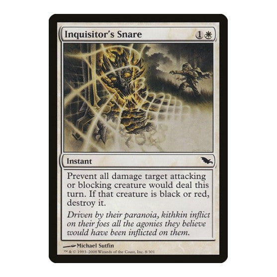Inquisitors Snare (SHM) #8 Common (Heavily Played) Shadowmoor Magic: The Gathering: 2008