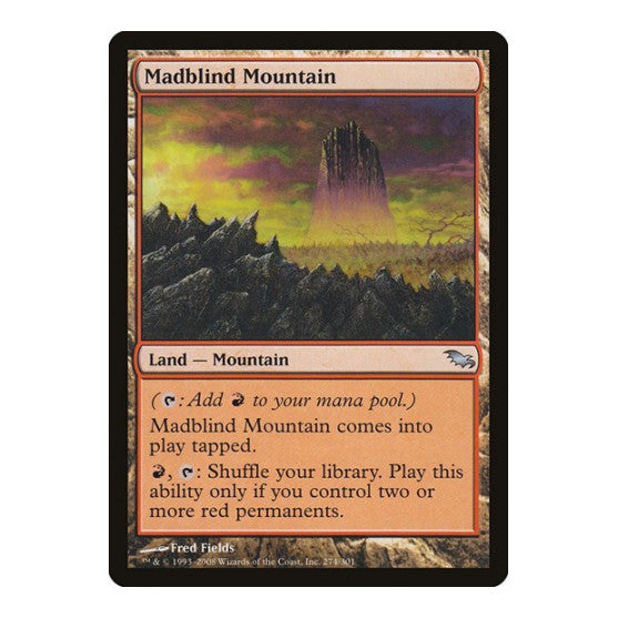Madblind Mountain (SHM) #274 Uncommon (Moderately Played) Shadowmoor Magic: The Gathering: 2008