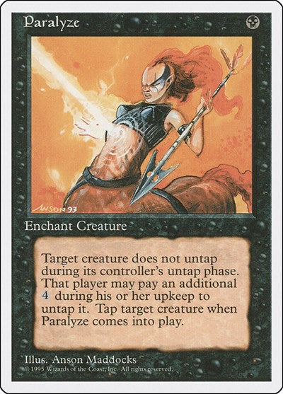 Paralyze (4ED) #151 Common (Heavily Played) Fourth Edition Magic: 1995