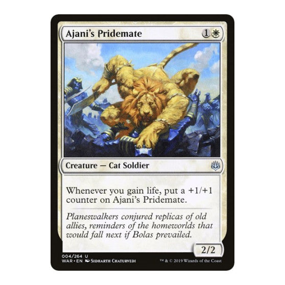 Ajanis Pridemate (WAR) #4 Uncommon (Heavily Played) War of the Spark Magic: The Gathering: 2019