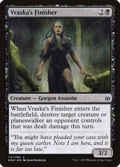 Vraska's Finisher (WAR) #112 Common (Moderately Played) War of the Spark Magic: The Gathering: 2019