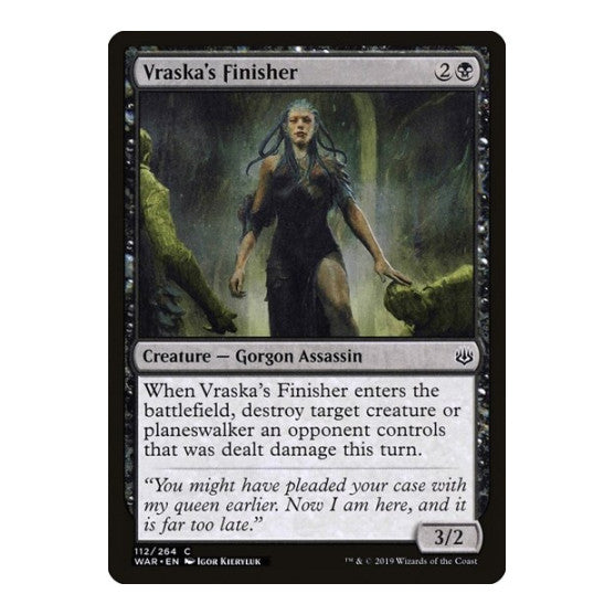 Vraska's Finisher (WAR) #112 Common (Moderately Played) War of the Spark Magic: The Gathering: 2019