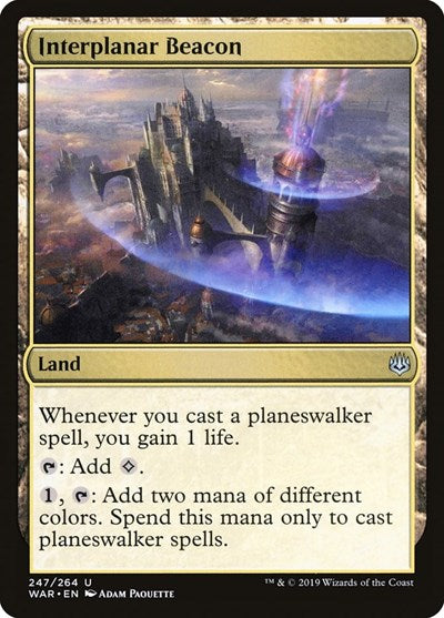Interplanar Beacon (WAR) #247 Uncommon (Lightly Played) War of the Spark Magic: The Gathering: 2019
