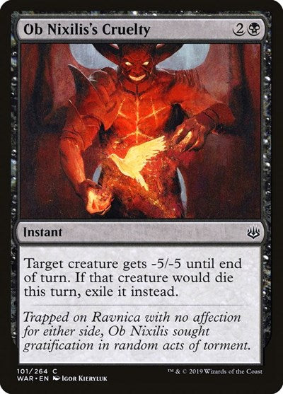 Ob Nixiliss Cruelty (WAR) #101 Common (Lightly Played) War of the Spark Magic: The Gathering: 2019