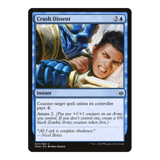 Crush Dissent (WAR) #47 Common (Lightly Played) War of the Spark Magic: The Gathering: 2019
