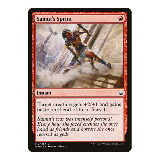 Samut's Sprint (WAR) #142 Common (Lightly Played) War of the Spark Magic: The Gathering: 2019