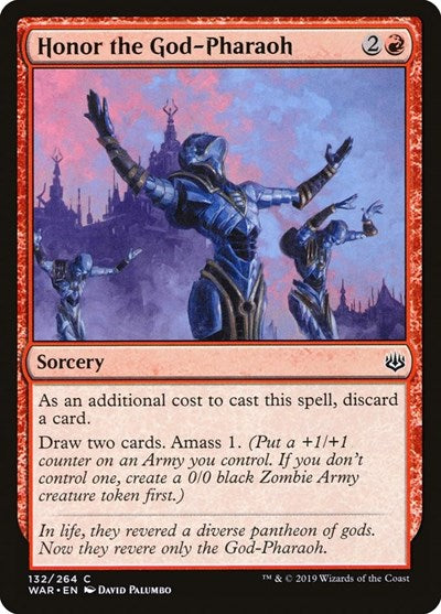 Honor the God Pharaoh (WAR) #132 Common (Lightly Played) War of the Spark Magic: 2019