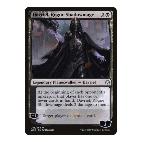 Davriel, Rogue Shadowmage (WAR) #83 Uncommon (Lightly Played) War of the Spark Magic: The Gathering: 2019