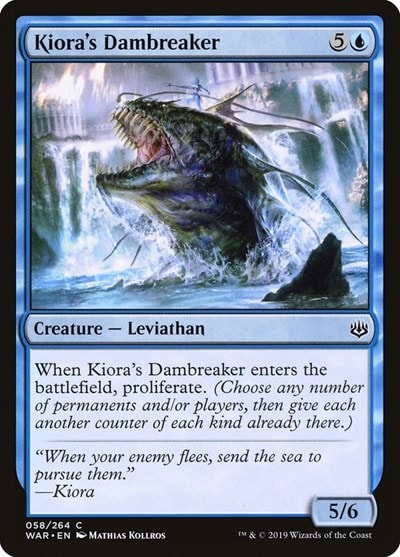 Kiora's Dambreaker (WAR) #58 Common War of the Spark Magic: The Gathering: 2019