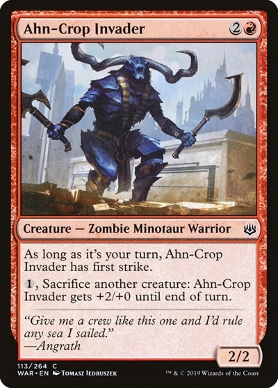 Ahn-Crop Invader (WAR) #113 Common (Moderately Played) War of the Spark Magic: The Gathering: 2019