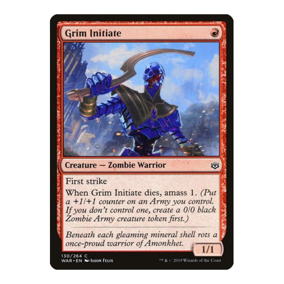 Grim Initiate (WAR) #130 Common (Lightly Played) War of the Spark Magic: The Gathering: 2019