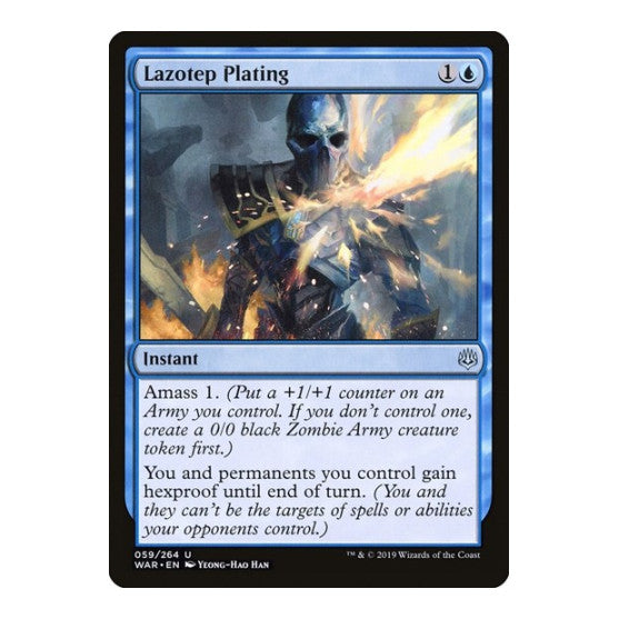 Lazotep Plating (WAR) #59 Uncommon (Lightly Played) War of the Spark Magic: The Gathering: 2019