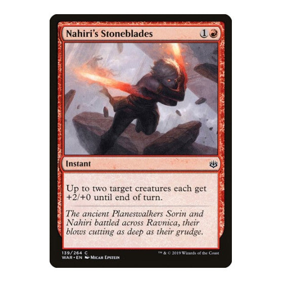 Nahiris Stoneblades (WAR) #139 Common (Foil Lightly Played) War of the Spark Magic: The Gathering: 2019