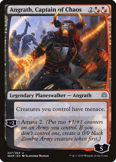 Angrath, Captain of Chaos (WAR) #227 Uncommon (Lightly Played) War of the Spark Magic: The Gathering: 2019