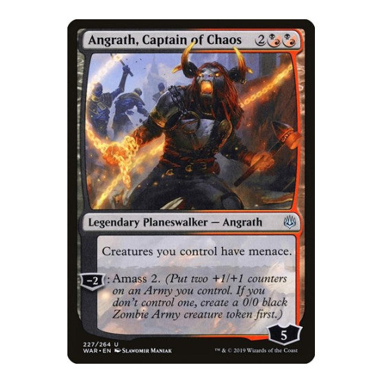 Angrath, Captain of Chaos (WAR) #227 Uncommon (Lightly Played) War of the Spark Magic: The Gathering: 2019