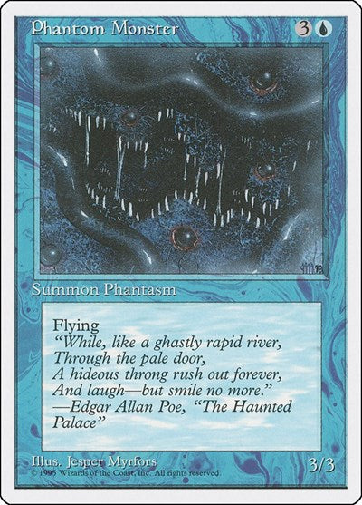 Phantom Monster (4ED) #90 Uncommon (Heavily Played) Fourth Edition Magic: The Gathering: 1995