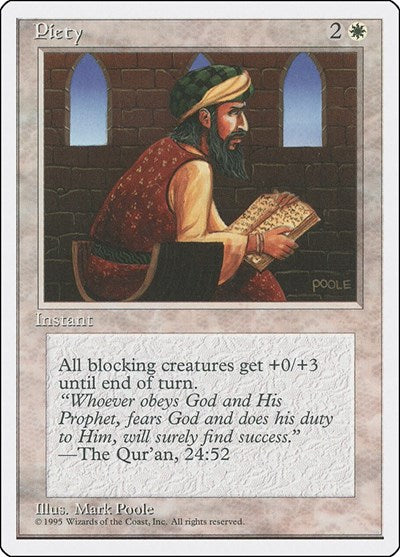 Piety (4ED) #41 Common (Heavily Played) Fourth Edition Magic: 1995