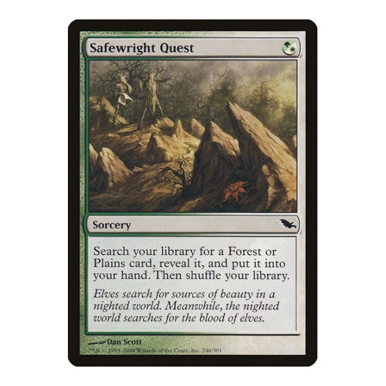 Safewright Quest (SHM) #240 Common (Moderately Played) Shadowmoor Magic: The Gathering: 2008